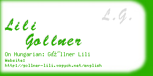 lili gollner business card